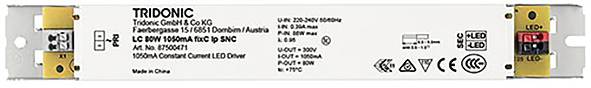 80W 1750mA fixC lp SNC ESSENCE Constant current LED Driver 87500473  Tridonic LC